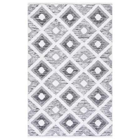 Safavieh 4 x 6 ft. Augustine 700 Power Loomed Rectangle Area Rug Black & Ivory AGT730Z-4